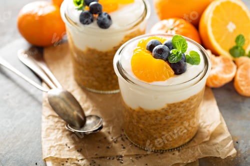Preview: Orange chia pudding with coconut yogurt