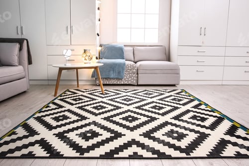 Preview: Modern living room interior with stylish sofa and carpet
