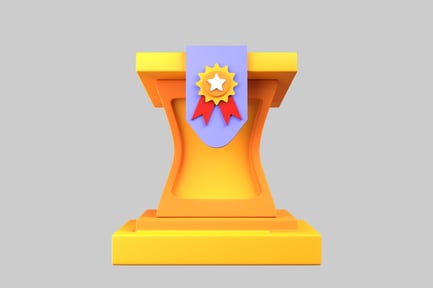 Preview: Academic podium with medal decoration