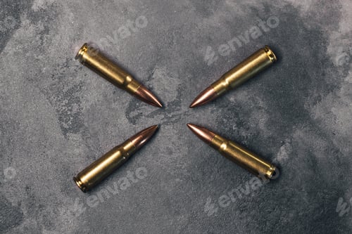 Preview: Bullets on gray background