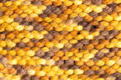Preview: Micro close up of yellow knitted woolly fabric with copy space