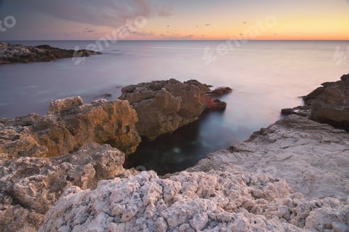 Preview: Calm sea at sunset.