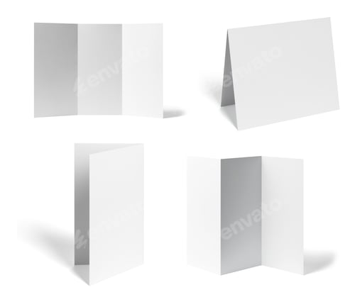 Preview: folded leaflet white blank paper template book desktop calendar