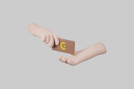 Preview: Ramadan Mubarak Gift Card Handheld