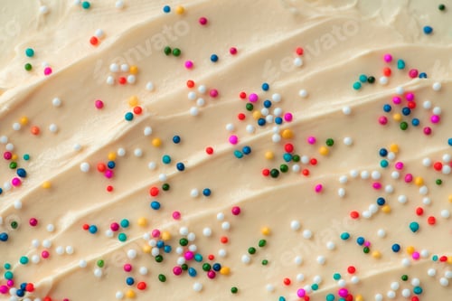 Visualização: vetor de fundo de textura de cobertura de bolo com granulado na parte superior