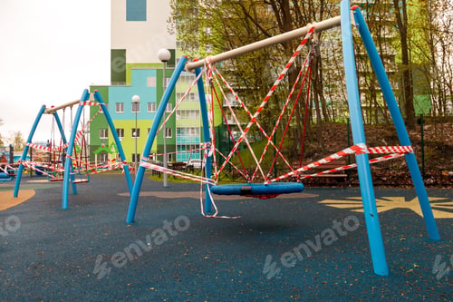 Preview: Children's Playground is closed due to pandemic, epidemic