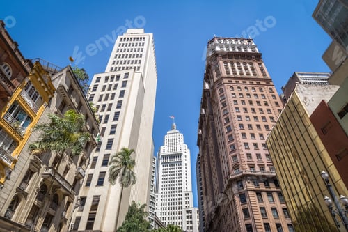 Preview: Downtown Sao Paulo with old Banespa (Altino Arantes) and Martinelli Buildings - Sao Paulo, Brazil