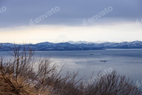 Preview: above view of Avacha Bay from Mishennaya sopka