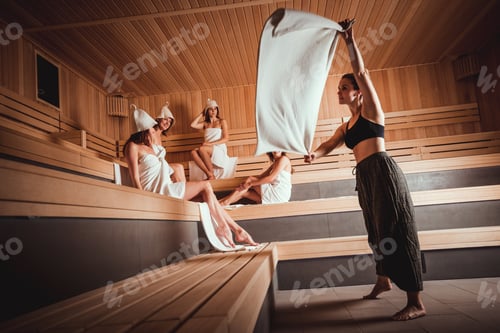 Preview: Sauna master making ritual in Finnish sauna