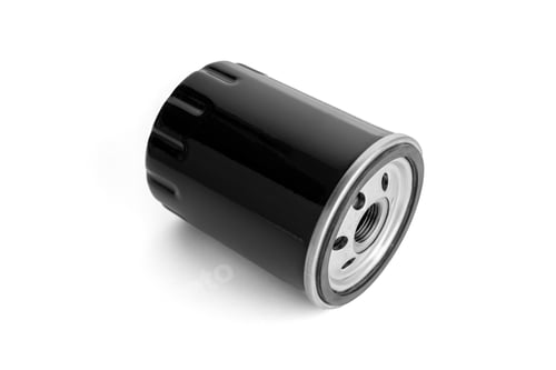 Preview: Metallic Engine oil filter isolated on white background