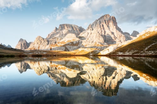 Preview: Clear water of alpine lake Piani in the Tre Cime Di Laveredo National Park