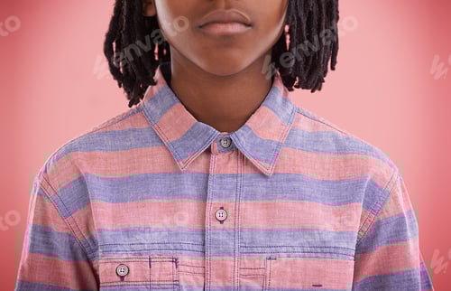 Preview: Teen with Braided Hair and Striped Shirt