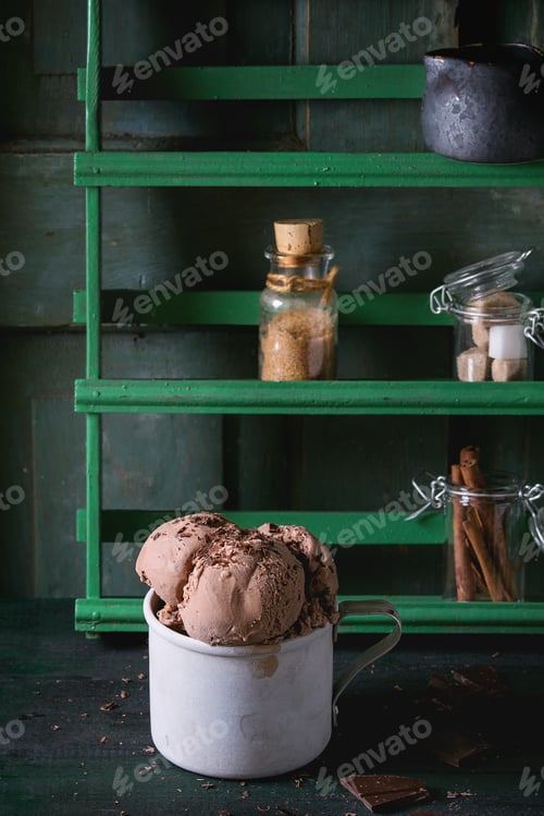 Preview: Mug with chocolate ice cream
