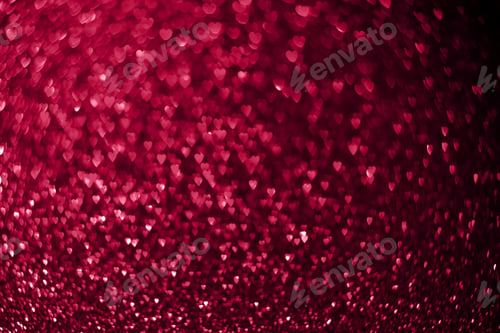 Preview: Magenta hearts bokeh background