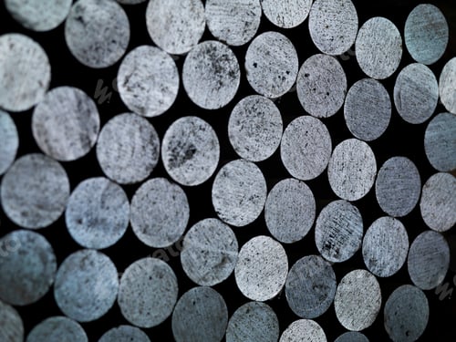 Vista previa: Stack of round steel billet