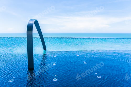 Preview: Beautiful outdoor swimming pool in hotel and resort