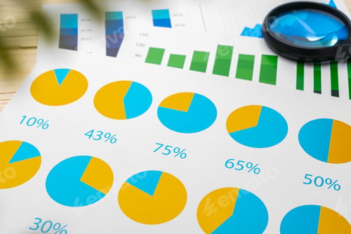 Preview: Close up of business graph analysis document