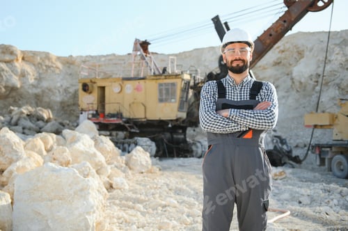 Preview: Quarry worker doing a quality check