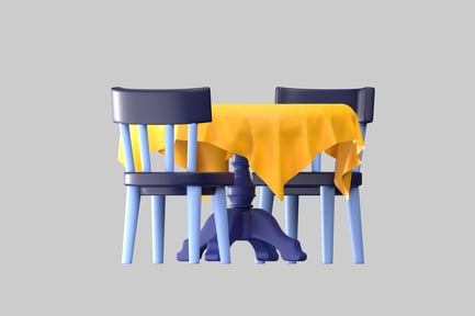 Preview: Cartoon office table chairs meeting