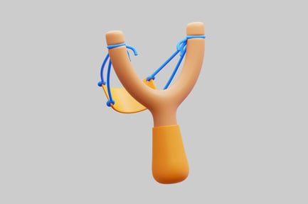 Preview: Cartoon slingshot with rubber band
