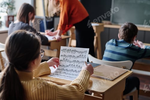 Preview: Unrecognizable Girl During Music Class