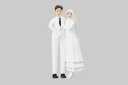 Preview: Muslim wedding couple figure
