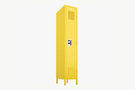 Preview: Tall Single Yellow Metal School Locker