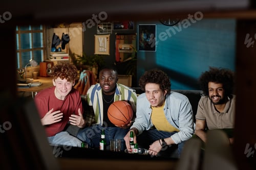 Preview: Friends Watching Basketball Match