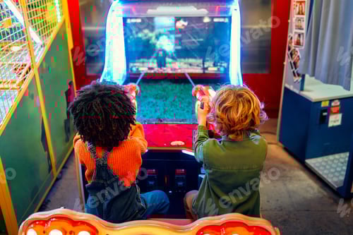 Preview: Kids having fun on a carnival Carousel