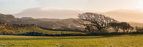 Preview: Snowdonia National Park Landscape at sunrise, near Porthmadog, North Wales