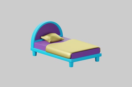 Preview: Teal and purple single bed