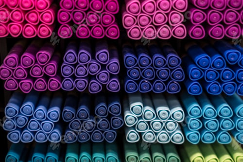 Preview: many rows of various color sketch marker