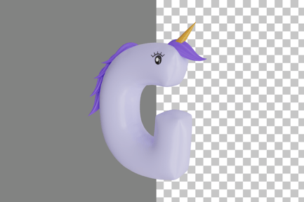 Preview: Letter G Unicorn 3D Icon