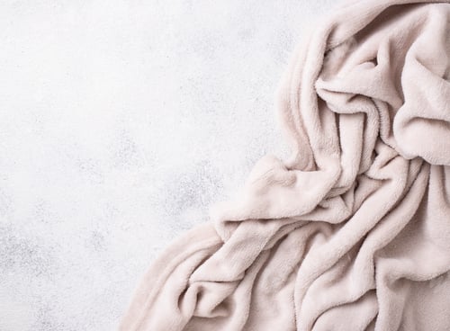 Preview: Gray blanket on light background