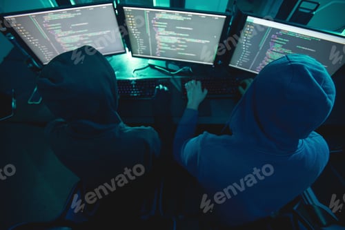Preview: Hackers working together at office