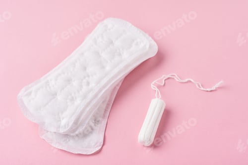 Preview: Feminine Hygiene Products on Pink Background