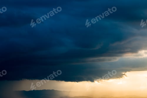 Preview: Storm clouds with the rain. Nature Environment Dark huge cloud sky black stormy cloud