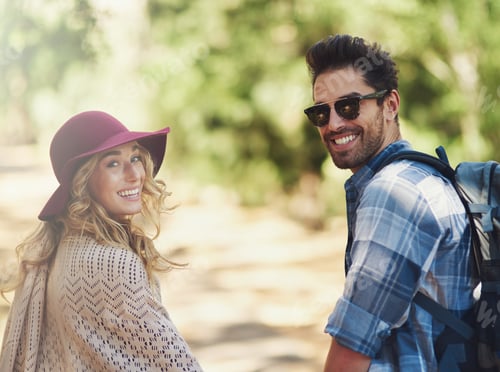 Preview: Were headed off. Cropped portrait of an affectionate young couple during a hike.