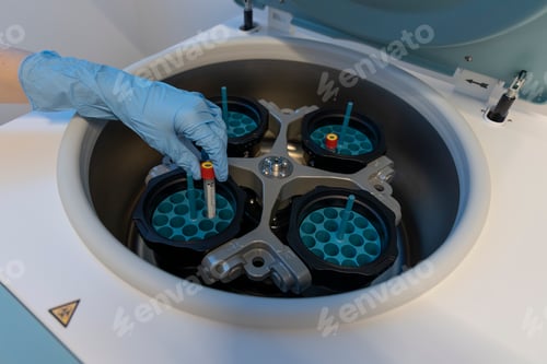 Preview: Scientist working with a centrifuge at the lab