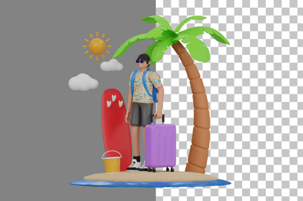 Preview: Summer Vacation 3D Illustration