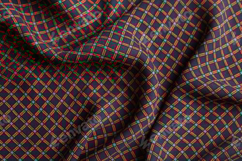 Preview: Fabric with Geometric Patterns in Orange Green Blue