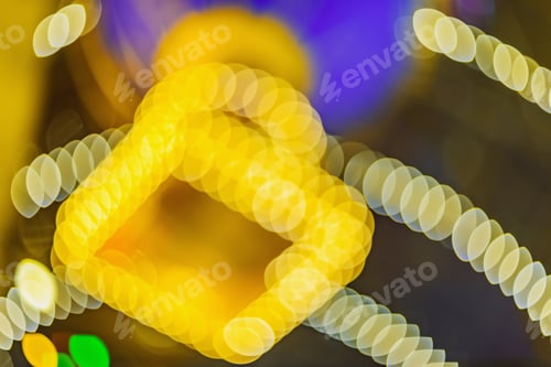 Preview: Abstract Outline Of Light- Colored Circles Bokeh. Blurred Background