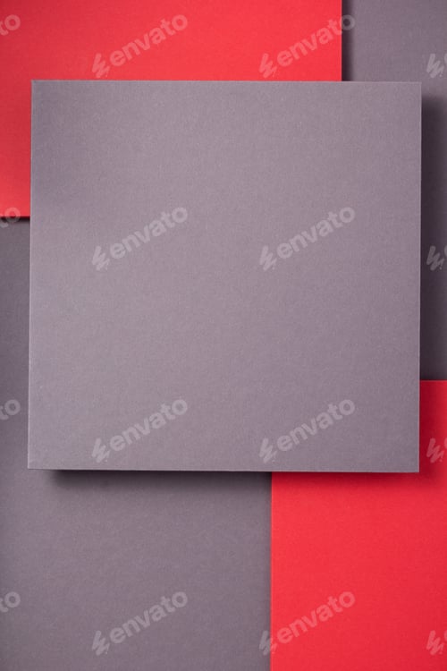 Preview: abstract grey or gray with red paper background