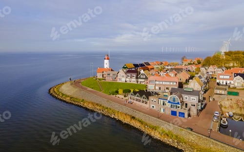 Preview: Lighthhouse of Urk Netherlands during sunset in the Netherlands