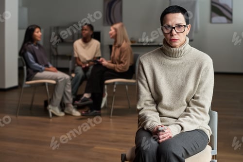 Preview: Worried Woman Attends a Group Therapy Session