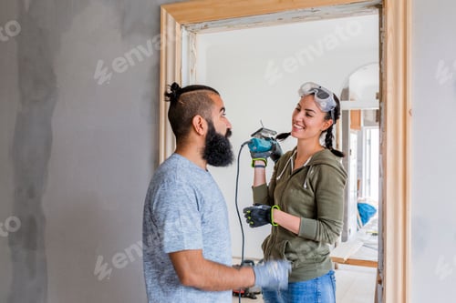 Preview: Couple talking during renovation