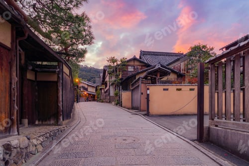 Preview: Kyoto Downtown skyline, Kansai urban city town, Japan.