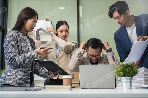 Preview: business team are under stress for poor work, the team failure is not satisfied with the report.