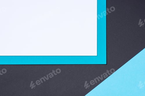 Preview: simple modern blue, white and black abstract background with copy space