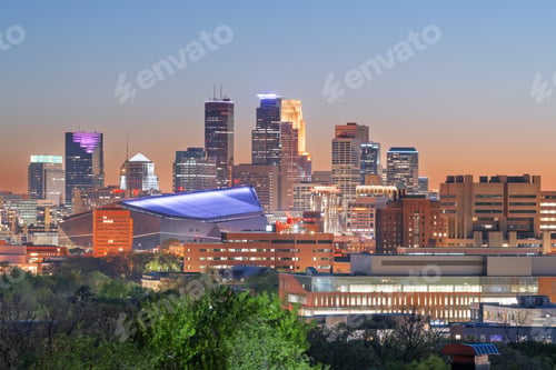 Preview: Minneapolis, Minnesota, USA Downtown City Skyline
